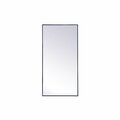 Blueprints 30 x 60 in. Metal Frame Rectangle Mirror, Blue BL2222074